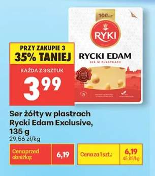 Ser żółty w plastrach Rycki Edam Exclusive