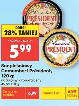Ser pleśniowy Camembert Président naturalny