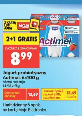 Jogurt probiotyczny Actimel 6-pak 100g