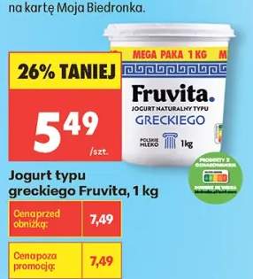 Jogurt typu greckiego Fruvita