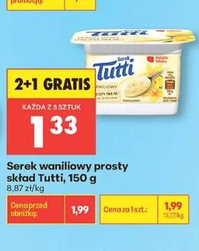 Serek waniliowy prosty skład Tutti