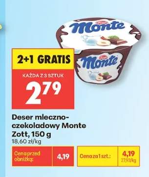 Deser mleczno-czekoladowy Monte Zott