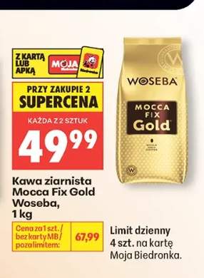 Kawa ziarnista Mocca Fix Gold Woseba