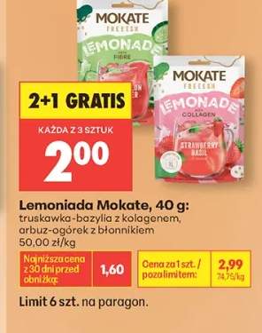 Lemoniada Mokate arbuz-ogórek z błonnikiem