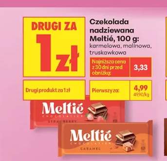 Czekolada nadziewana Meltié truskawkowa