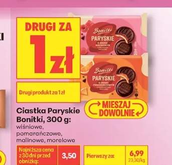 Ciastka Paryskie Bonitki wiśniowe