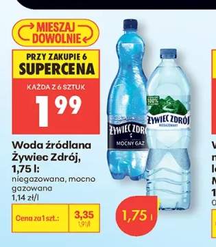 Woda źródlana niegazowana Żywiec Zdrój