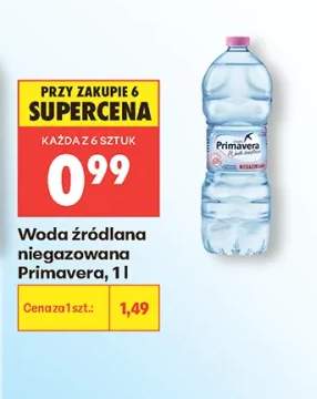 Woda źródlana niegazowana Primavera