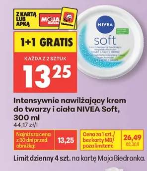 Intensywnie nawilżający krem do twarzy i ciała NIVEA Soft