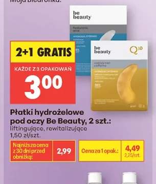 Płatki hydrożelowe pod oczy Be Beauty