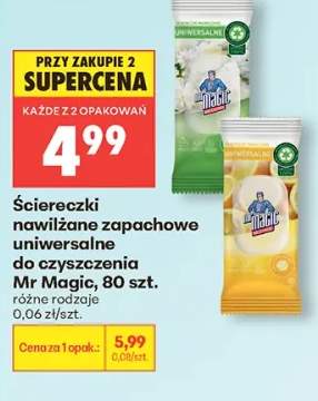 Ściereczki nawilżane zapachowe uniwersalne do czyszczenia Mr Magic