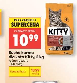 Sucha karma dla kota Kitty z wołowiną i warzywami
