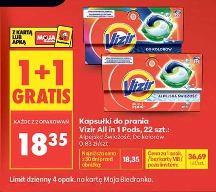 Kapsułki do prania Vizir All in 1 Pods