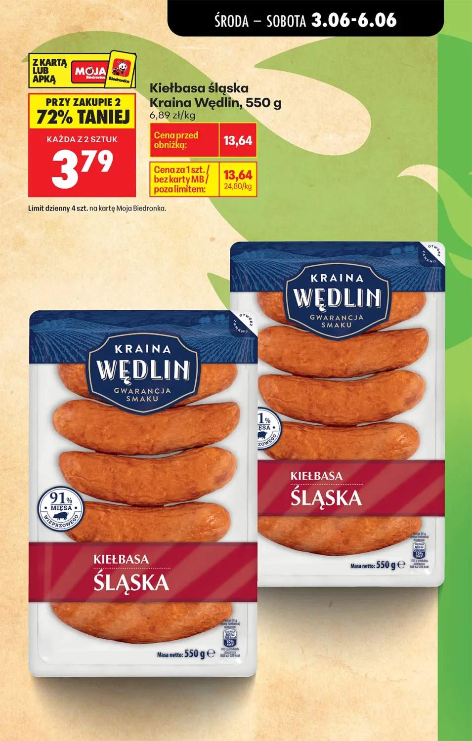 Kiełbasa śląska Kraina Wędlin