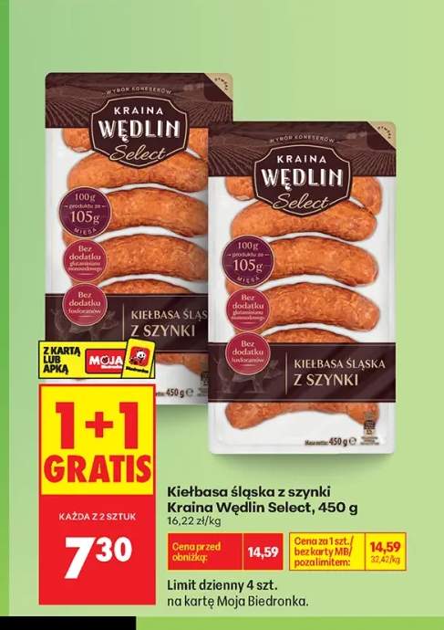 Kiełbasa śląska z szynki Kraina Wędlin Select