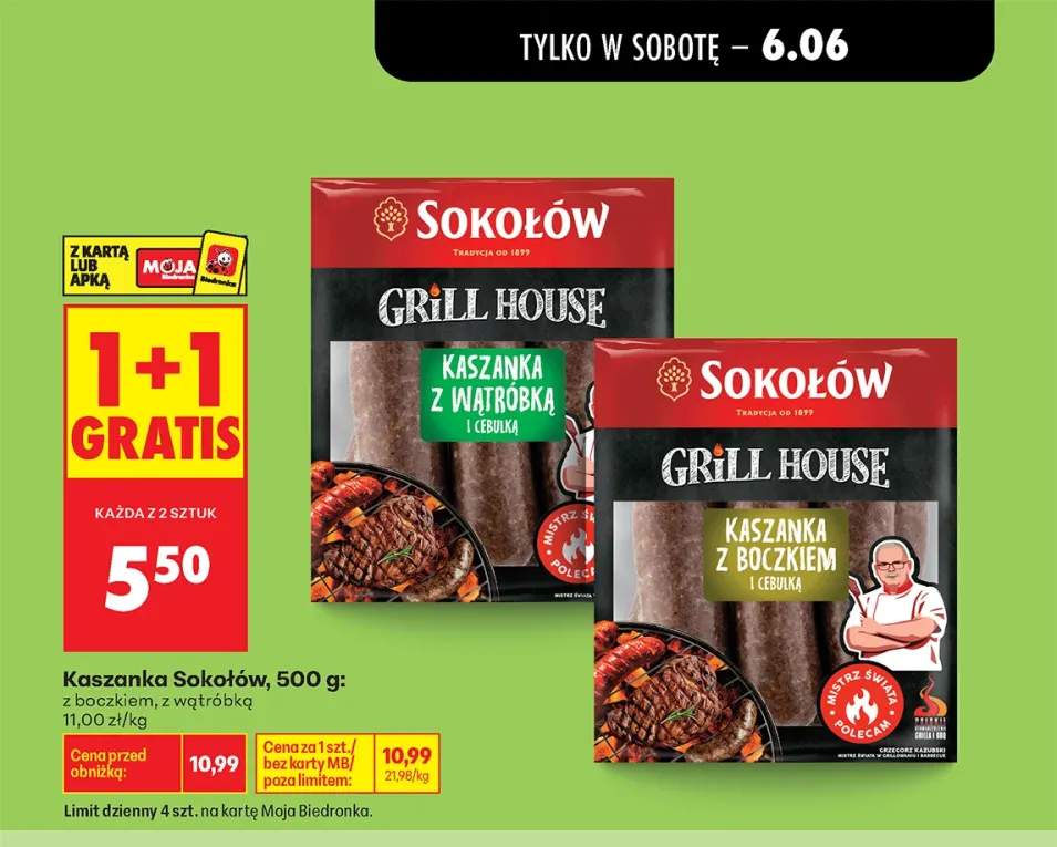 Kaszanka Sokołów z boczkiem