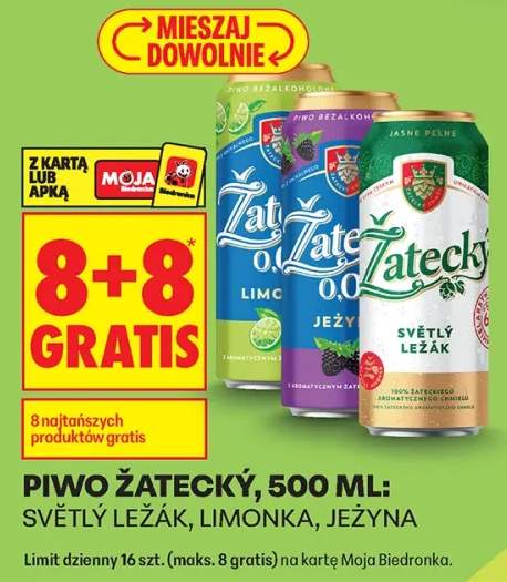 Piwo bezalkoholowe Žatecký Jeżyna