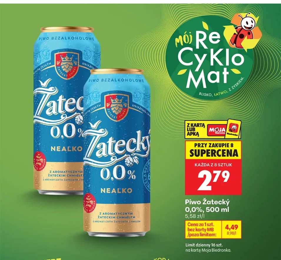 Piwo bezalkoholowe Žatecký 0,0%