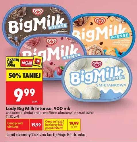 Lody Big Milk Intense maślane ciasteczka