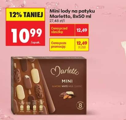 Mini lody na patyku Marletto 8-pak 50 ml