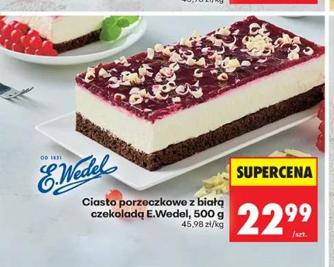 Ciasto porzeczkowe z białą czekoladą E.Wedel