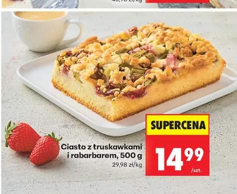 Ciasto z truskawkami i rabarbarem