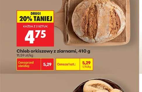 Chleb orkiszowy z ziarnami
