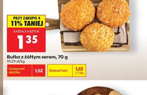 Bułka z żółtym serem