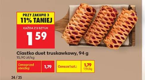 Ciastko duet truskawkowy