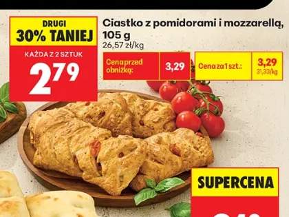 Ciastko z pomidorami i mozzarellą