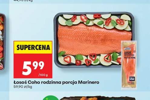 Łosoś Coho rodzinna porcja Marinero