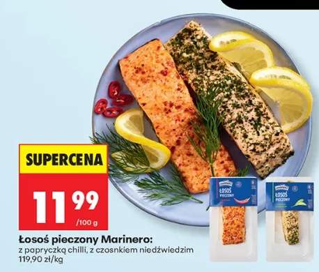 Łosoś pieczony Marinero z czosnkiem niedźwiedzim