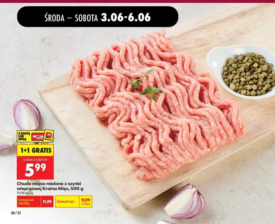 Chude mięso mielone z szynki wieprzowej Kraina Mięs