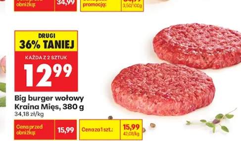 Big burger wołowy Kraina Mięs