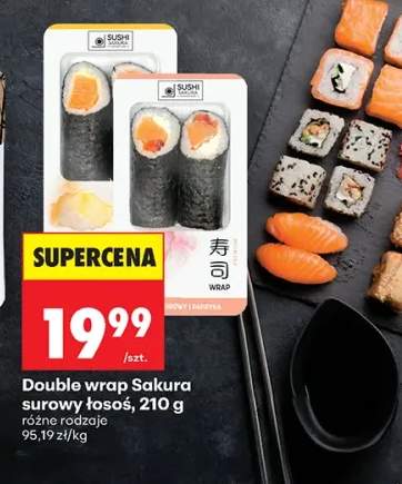 Double wrap Sakura surowy łosoś