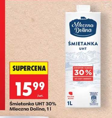 Śmietanka UHT 30% Mleczna Dolina