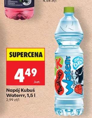 Napój Kubuś Waterrr truskawka 1,5 l