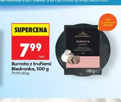 Burrata z truflami Biedronka