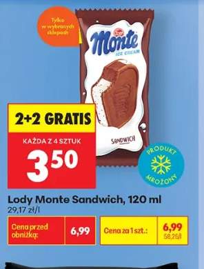 Lody Monte Sandwich 120 ml