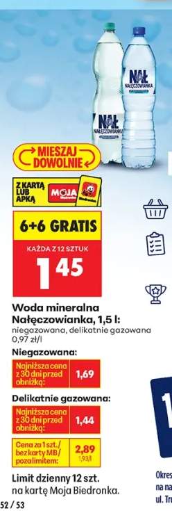 Woda mineralna Nałęczowianka delikatnie gazowana