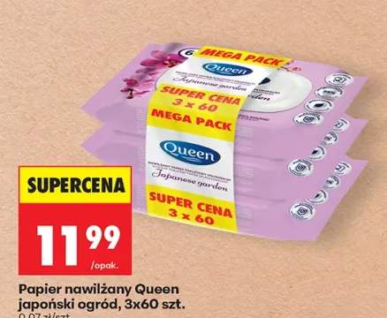 Papier nawilżany Queen japoński ogród 3-pak