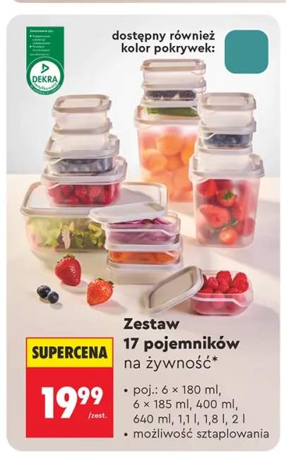 Zestaw 17 pojemników na żywność Smukee
