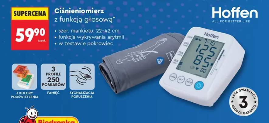 Ciśnieniomierz z funkcją głosową Hoffen