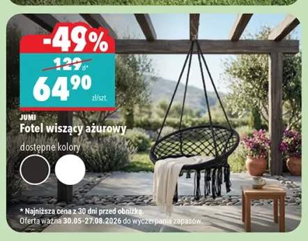 Fotel wiszący ażurowy Jumi