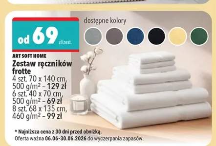 Zestaw ręczników frotte Art Soft Home 8-pak 68x135 cm