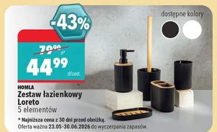 Zestaw łazienkowy Loreto Homla 5 elementów