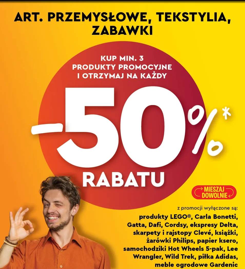 Artykuły przemysłowe, tekstylia, zabawki