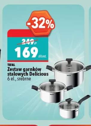 Zestaw garnków stalowych Tefal Delicious
