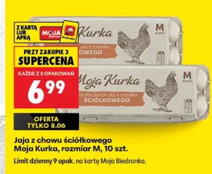 Jaja z chowu ściółkowego Moja Kurka rozmiar M