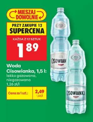 Woda Cisowianka lekko gazowana